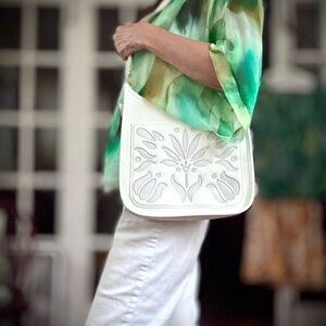 NWT Style & Co. White Crossbody Bag with Cutout Design